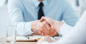 Shaking hands
